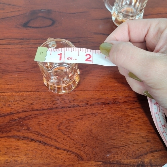 Set 2 Vintage Federal Glass MINI BEER MUG SHOT GLASS Amber Bottom MCM 1950s - Picture 15 of 16